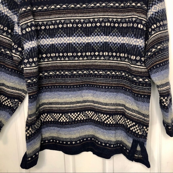 ESPRIT Aztec Boho Printed Lambswool Sweater Medium - Picture 3 of 7